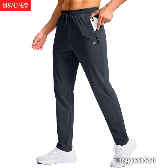Men's Tall Sweatpants with Zipper Pockets Lightweight Joggers